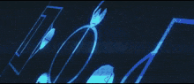 a close up of a person 's face with yellow eyes and a blue background .