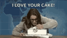 Tina Fey I Love Your Cake GIF - Tina Fey I Love Your Cake Snl GIFs