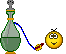a cartoon illustration of a hookah and a smiley face smoking a hookah .