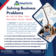 an ad for adaptsuite shows a group of people working on a project