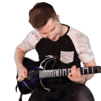 Tongue Out Cole Rolland Sticker - Tongue Out Cole Rolland Playing Guitar Stickers