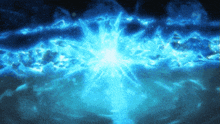 a blue background with a light coming out of the center