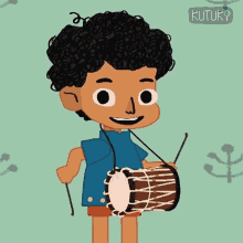 Playing Drum Kutu GIF - Playing Drum Kutu Kutuki GIFs