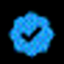 a blue check mark is on a black background .