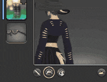 a screenshot of a video game showing a person 's back