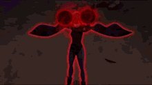 a cartoon character with red eyes and a hood is holding a red object