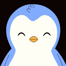 a penguin with a chip on its head that says ai