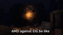 a picture of a sunset with the words 6md against eig be like
