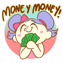 cat girl adorable cute money