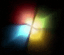a computer screen with a rainbow of colors