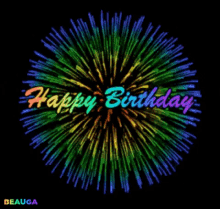 Beauga Happy Birthday GIF - Beauga Happy Birthday Fireworks GIFs