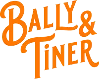 a black and white logo for bally & tiner
