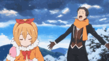 rezero petra throwing snowball