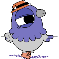 Pigeon Leaning On A Wall And Chilling Sticker - Bro Pigeon Oh Snap Fedora Hat Stickers