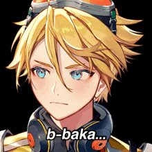 a drawing of a boy with the words b-baka written on it