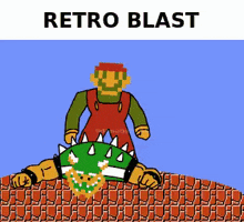 Retro Blast Mario GIF - Retro Blast Mario Bowser GIFs
