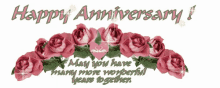 Happy Anniversary Flowers GIF - Happy Anniversary Flowers Wishing You Happy Anniversary GIFs