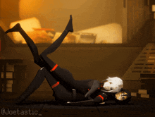 a drawing of two people laying on top of each other with the name joetastic written on the bottom