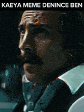 a poster for kaeya meme denince ben with a man running