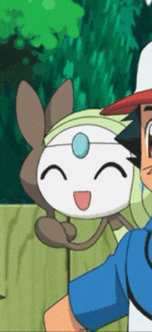 a close up of a cartoon character with a smile on its face