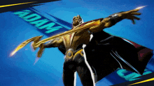 a video game character with the name adam on the bottom right