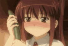 Anime Girl GIF - Anime Girl Cucumber GIFs