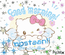 Good Morning Hello Kitty GIF - Good Morning Hello Kitty Cloud GIFs
