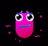 a cartoon character with a surprised look on his face and a mouth open .