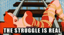 The Struggle Is Real Tied Up GIF - The Struggle Is Real Tied Up Cartoon GIFs