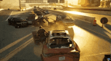 a red car with a license plate that says ' california '
