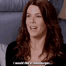 Lauren Graham I Would Like A Cheeseburger GIF - Lauren Graham I Would Like A Cheeseburger Food GIFs