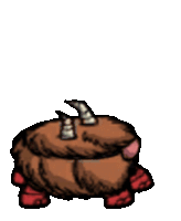 a cartoon drawing of a monster with horns on its head