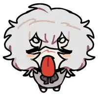 a drawing of a person sticking out their tongue