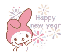 Hello Kitty Happy New Year GIF