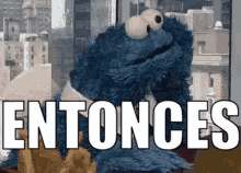Monstruo Come Galletas En La Oficina GIF - Cookie Monster Waiting GIFs