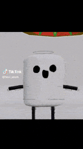 a 3d model of a marshmallow wearing a sombrero