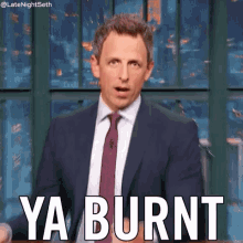 Burn GIF - Seth Meyers Ya Burnt Burn GIFs