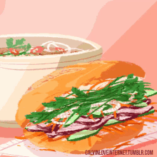 pho vietnamesesoup soup sandwich