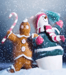 Christmas Snowman Holiday Snow Gingerbread GIF - Christmas Snowman Holiday Snow Gingerbread GIFs
