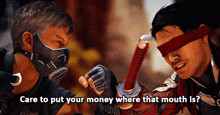 Mortal Kombat 1 Smoke GIF - Mortal Kombat 1 Smoke Care To Put Your Money Where That Mouth Is GIFs