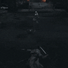 a screenshot of a video game with the word of misen on the bottom right