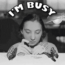 I'M Busy Vintage Animation GIF - I'M Busy Vintage Animation A Lot To Do GIFs