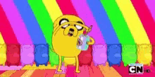 Jake Rainbow GIF - Jake Rainbow Adventure Time GIFs