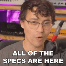 All Of The Specs Are Here Agufish GIF - All Of The Specs Are Here Agufish The Specs Are All In GIFs