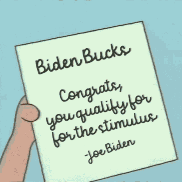 Biden Bucks Congrats GIF - Biden Bucks Congrats You Qualify For The Stimulus GIFs