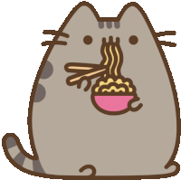 Fat Cat Sticker - Fat Cat Noodle Stickers