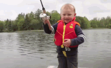 First Fish Catch Cuteness GIF - Fish Fishing Toddlers GIFs