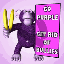 go purple spirit day no bullying 3d gifs artist