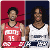 Houston Rockets (27) Vs. Memphis Grizzlies (34) First-second Period Break GIF - Nba Basketball Nba 2021 GIFs