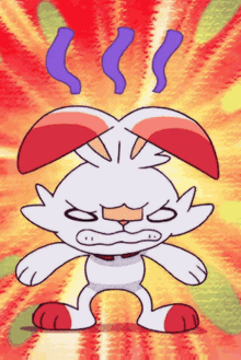 scorbunny pokemon mad angry rage
